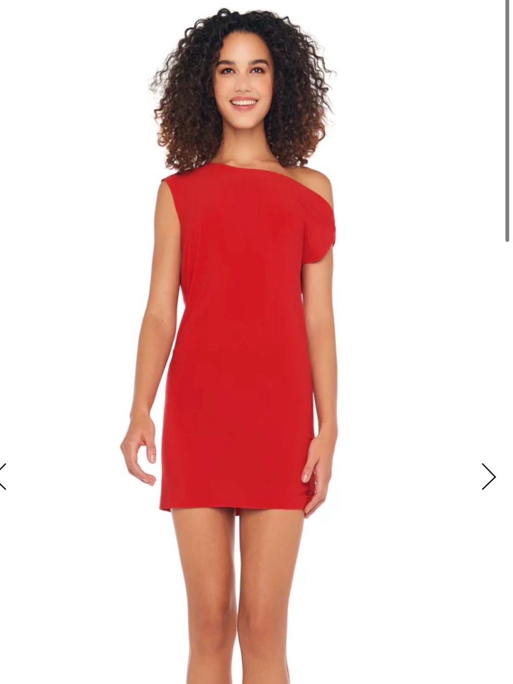 Norma Kamali Sleeveless Drop Shoulder Drape-Neck Midi Dress in Red